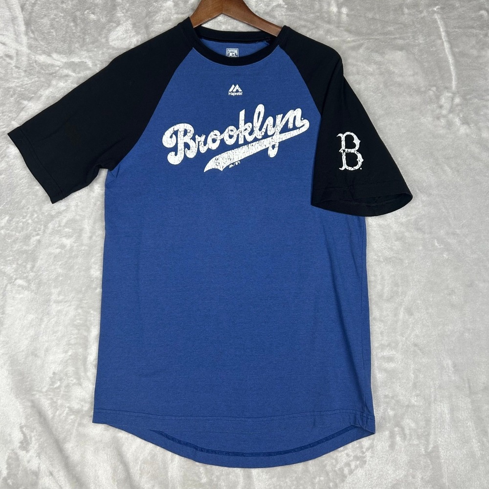 Majestic Brooklyn Dodgers Baseball T Shirt‎ Cooperstown size Medium mens